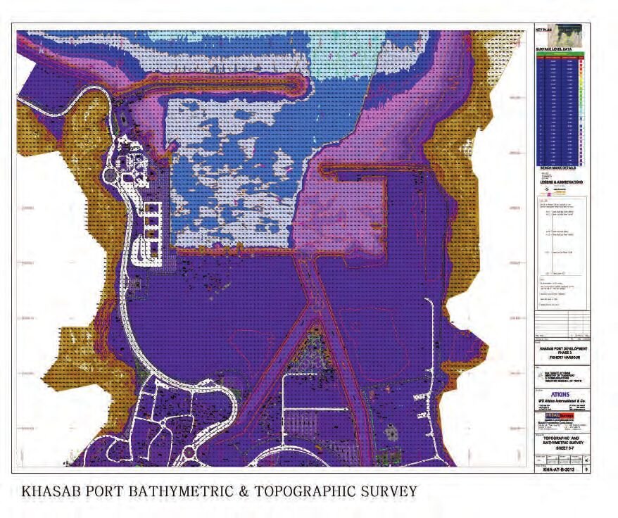 Hydrographic survey chart of Khasab Port