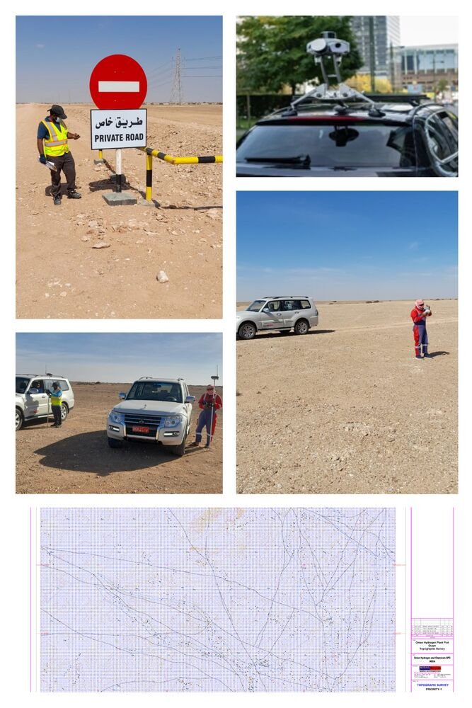 RTK drone survey operations for the Manah II Solar Project