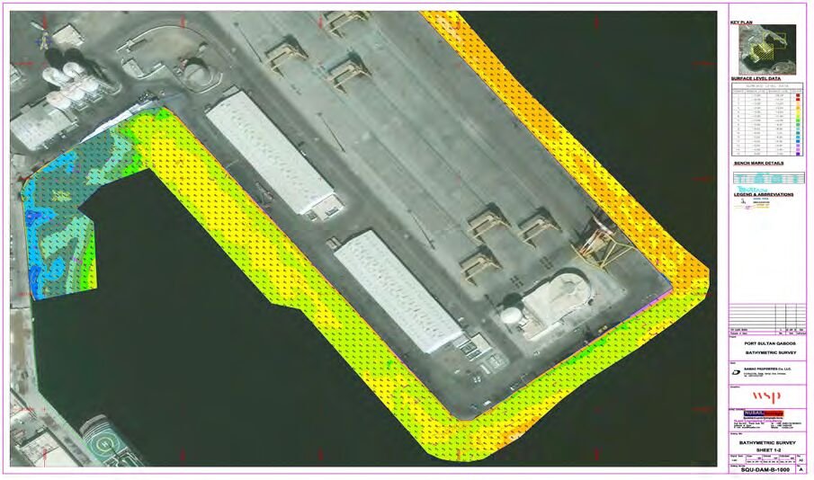 Multibeam quay wall survey, Port Sultan Qaboos, Muscat