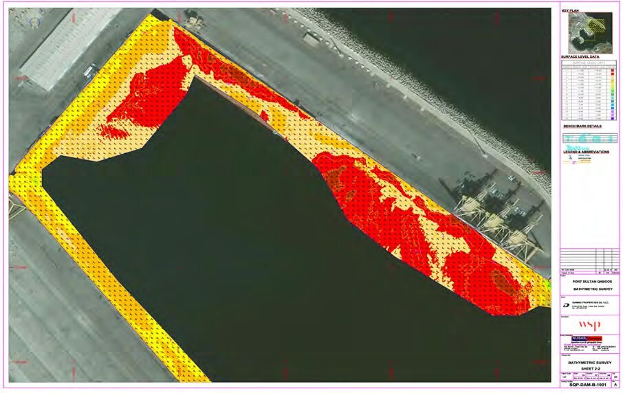 M3 multibeam quay wall survey chart, Port of Salalah