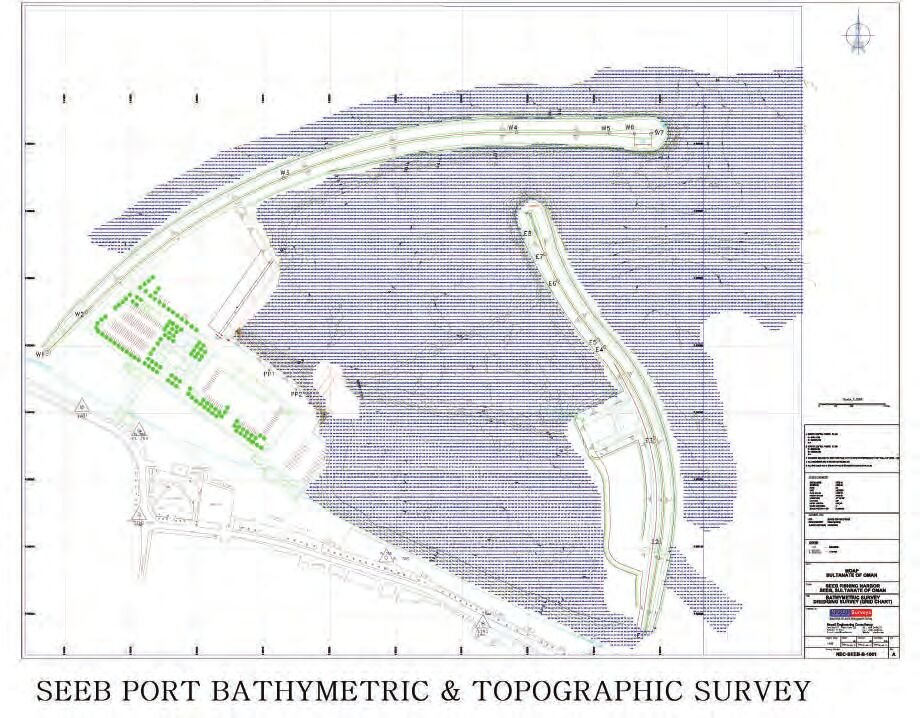 Seeb Harbour bathymetric survey chart
