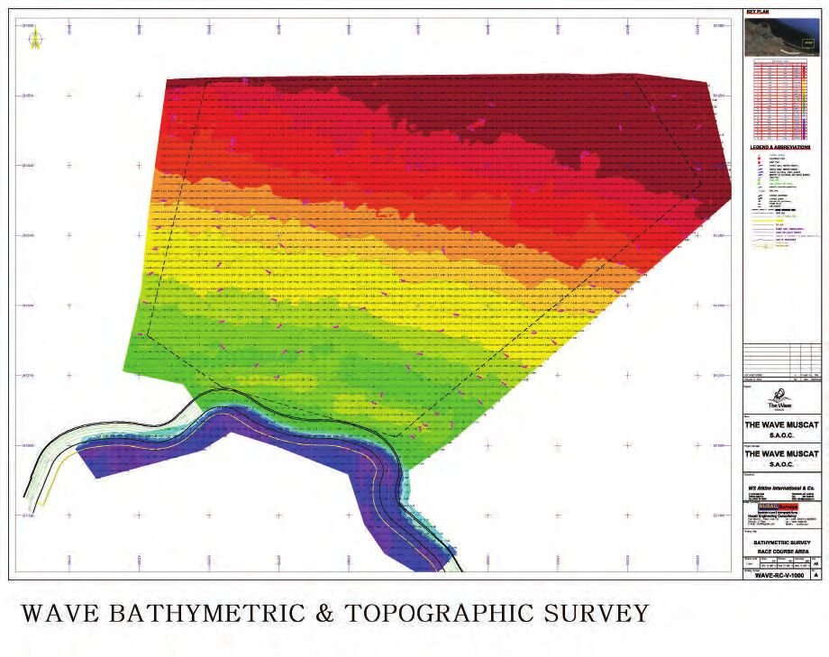 The Wave Muscat bathymetric chart
